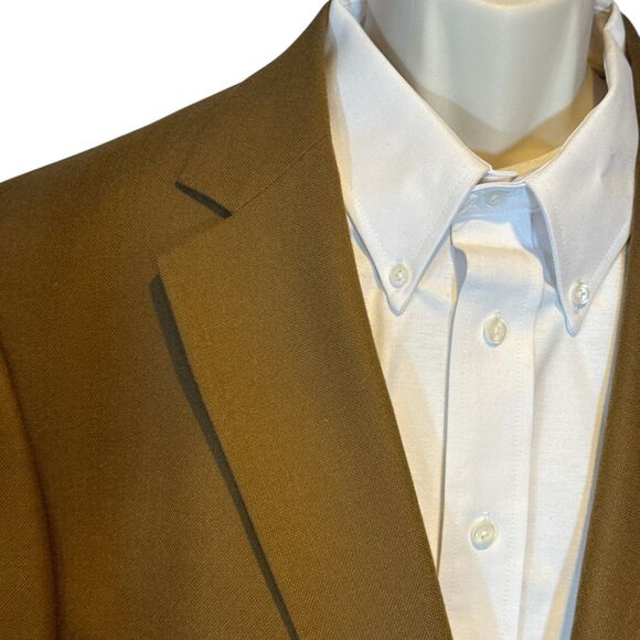 Camel Wool Cashmere Sport Coat 43R – Jos A Bank – Twill Weave Single Vent - Picture 3 of 13